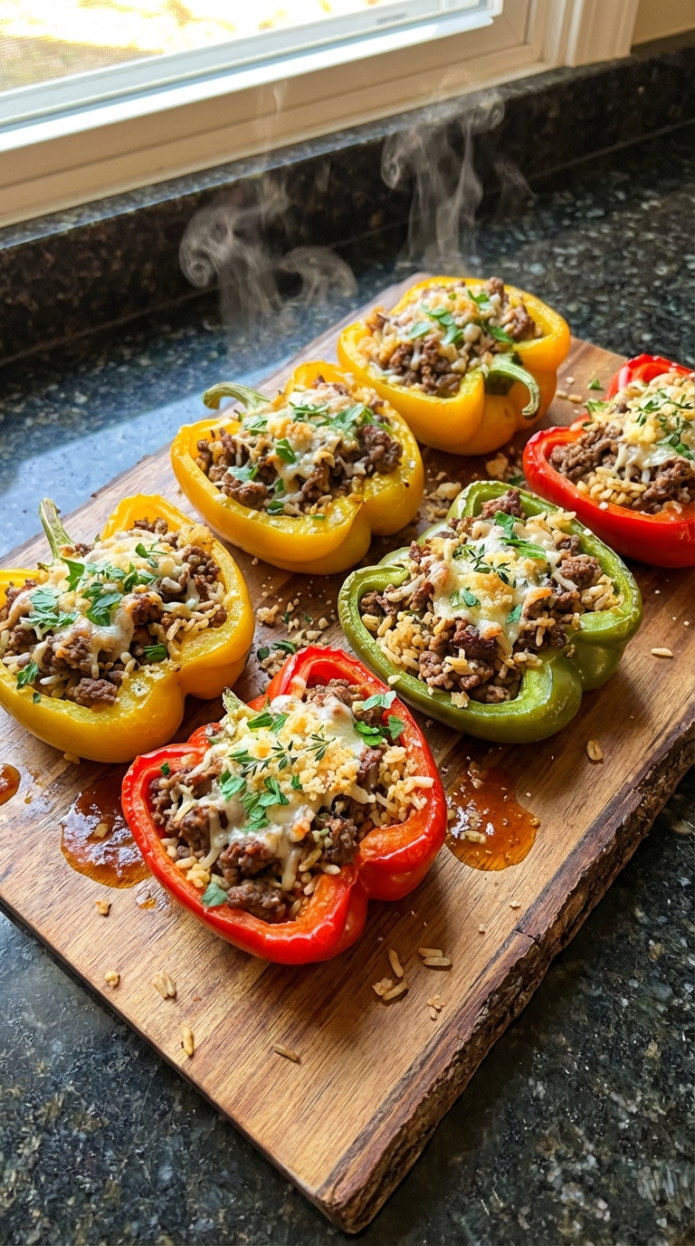 Ground Beef Stuffed Bell Peppers