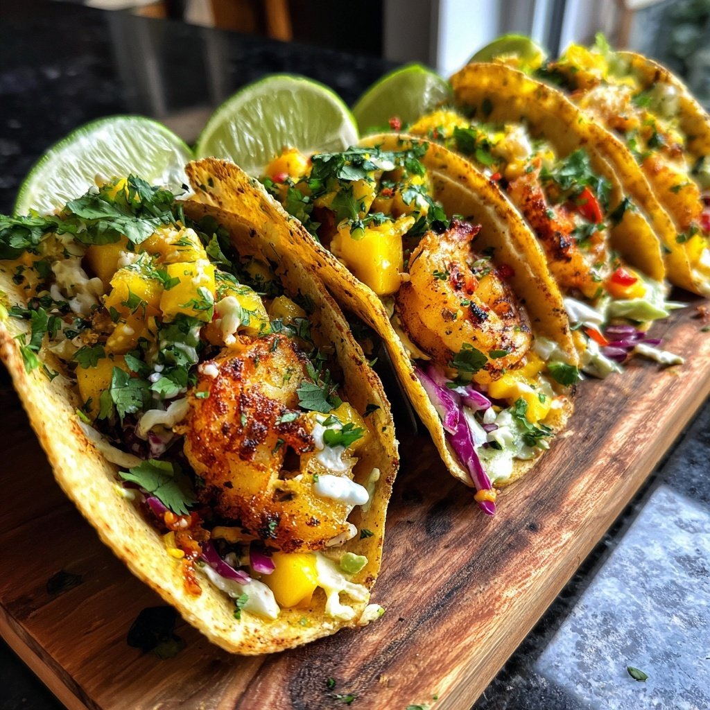 Zesty Shrimp Tacos with Mango Slaw