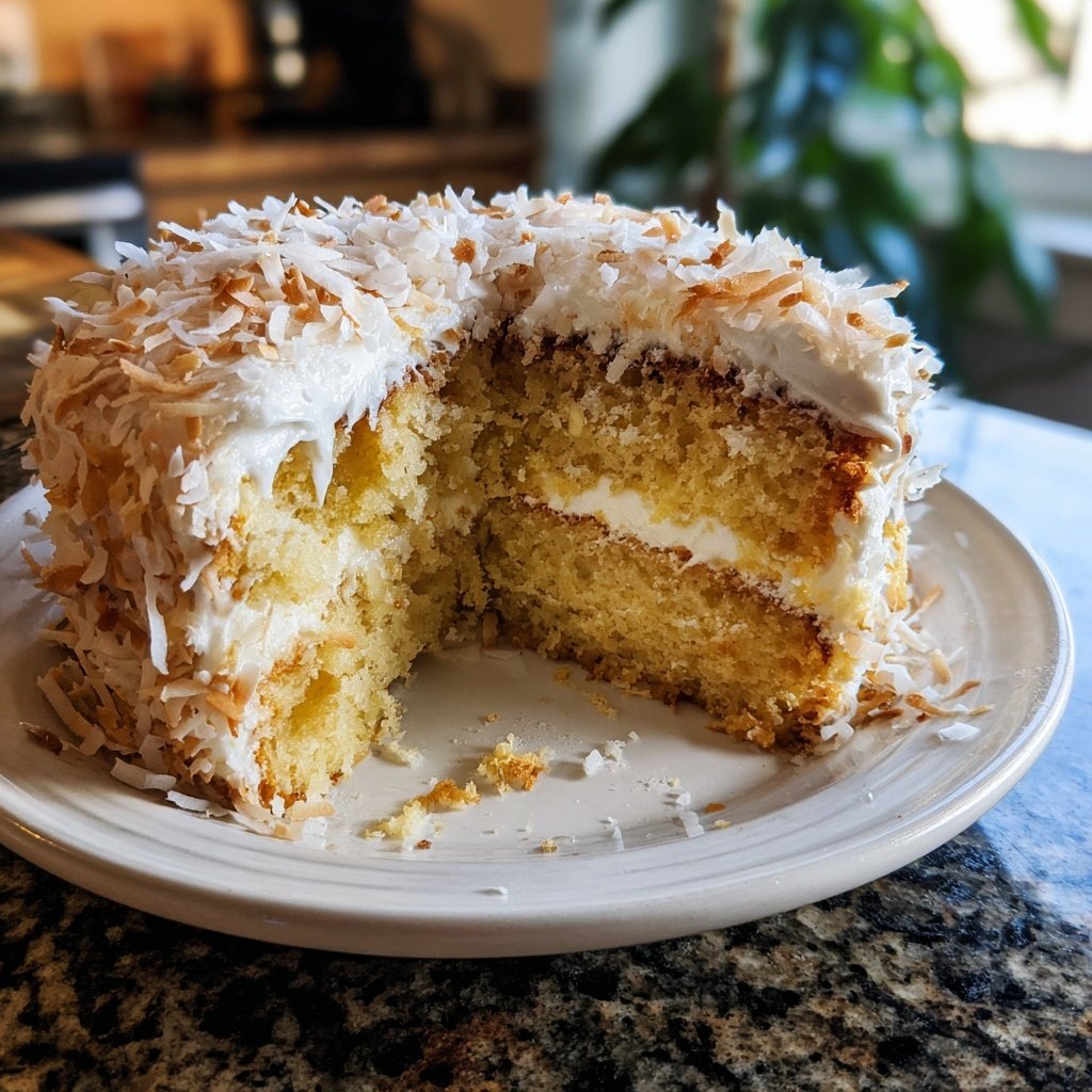 Galentine's Coconut Cream Cake