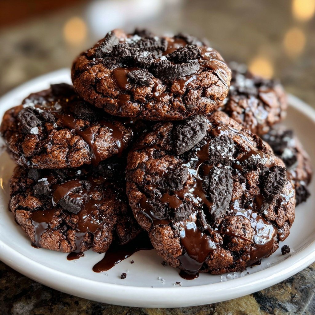 Copycat Crumbl Chocolate Oreo Cookies Recipe