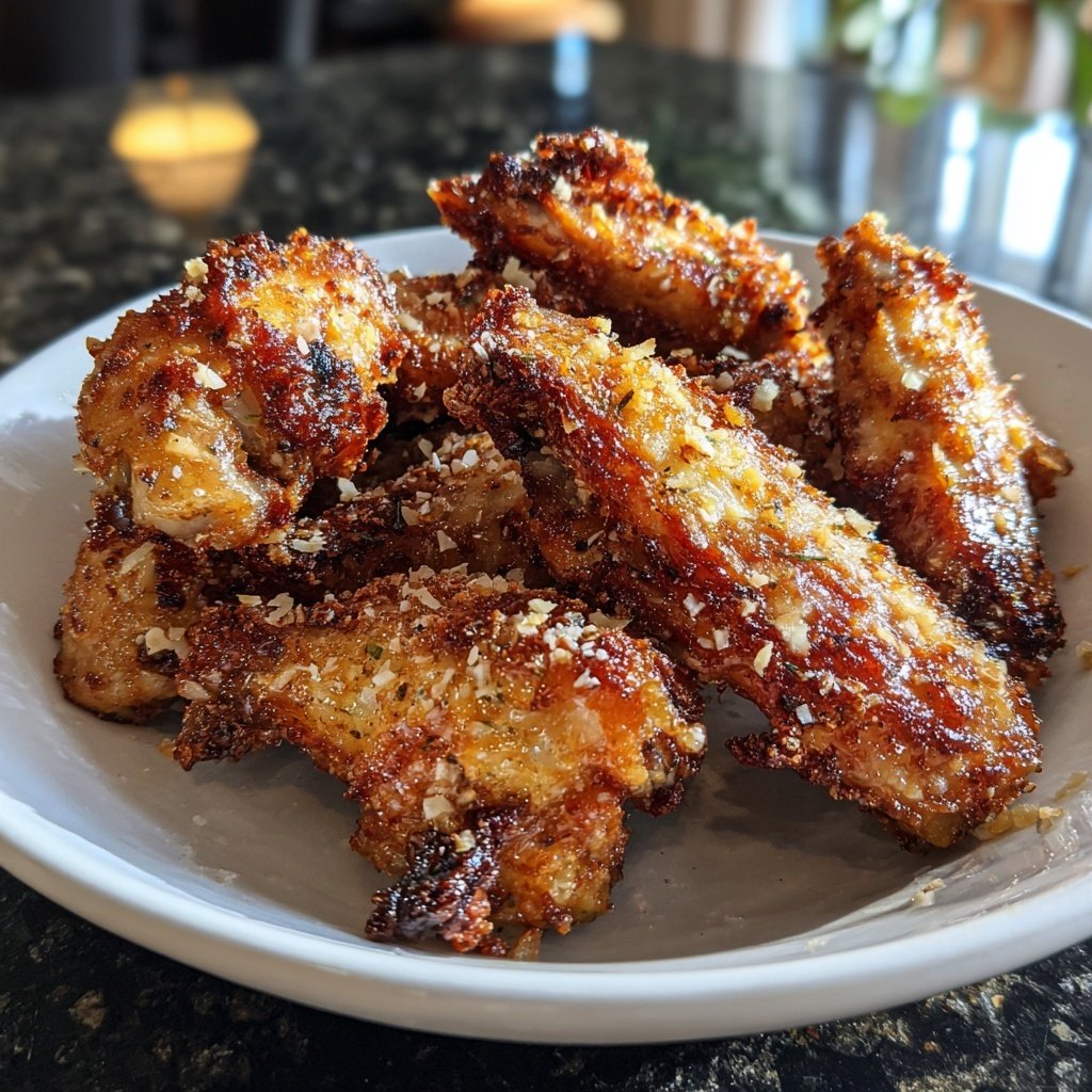 Crispy Parmesan Garlic Wings