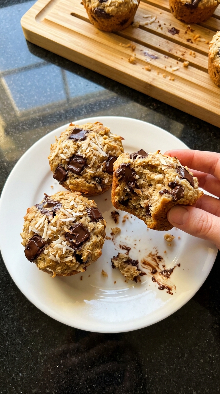 Oatmeal Coconut Chocolate Chunk Muffins
