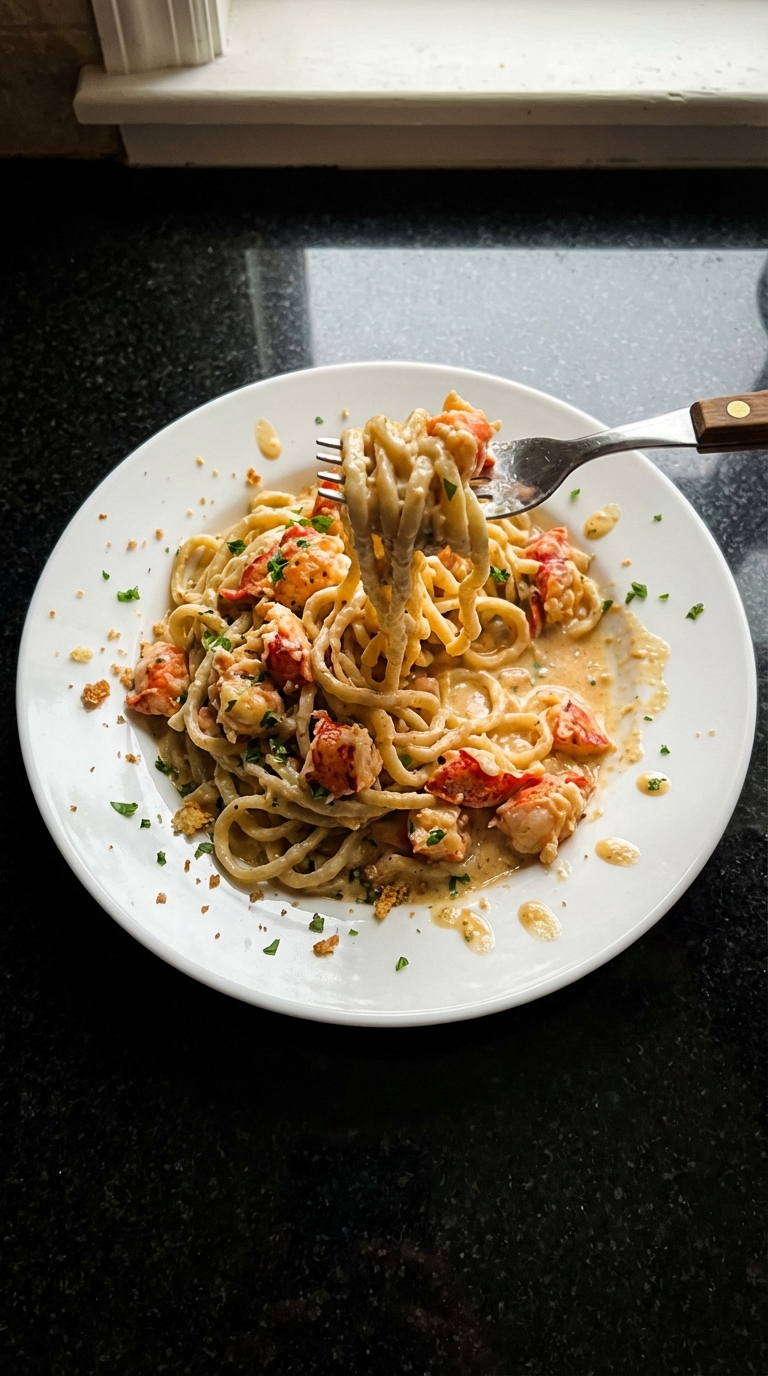 Pasta with Lobster and Cream