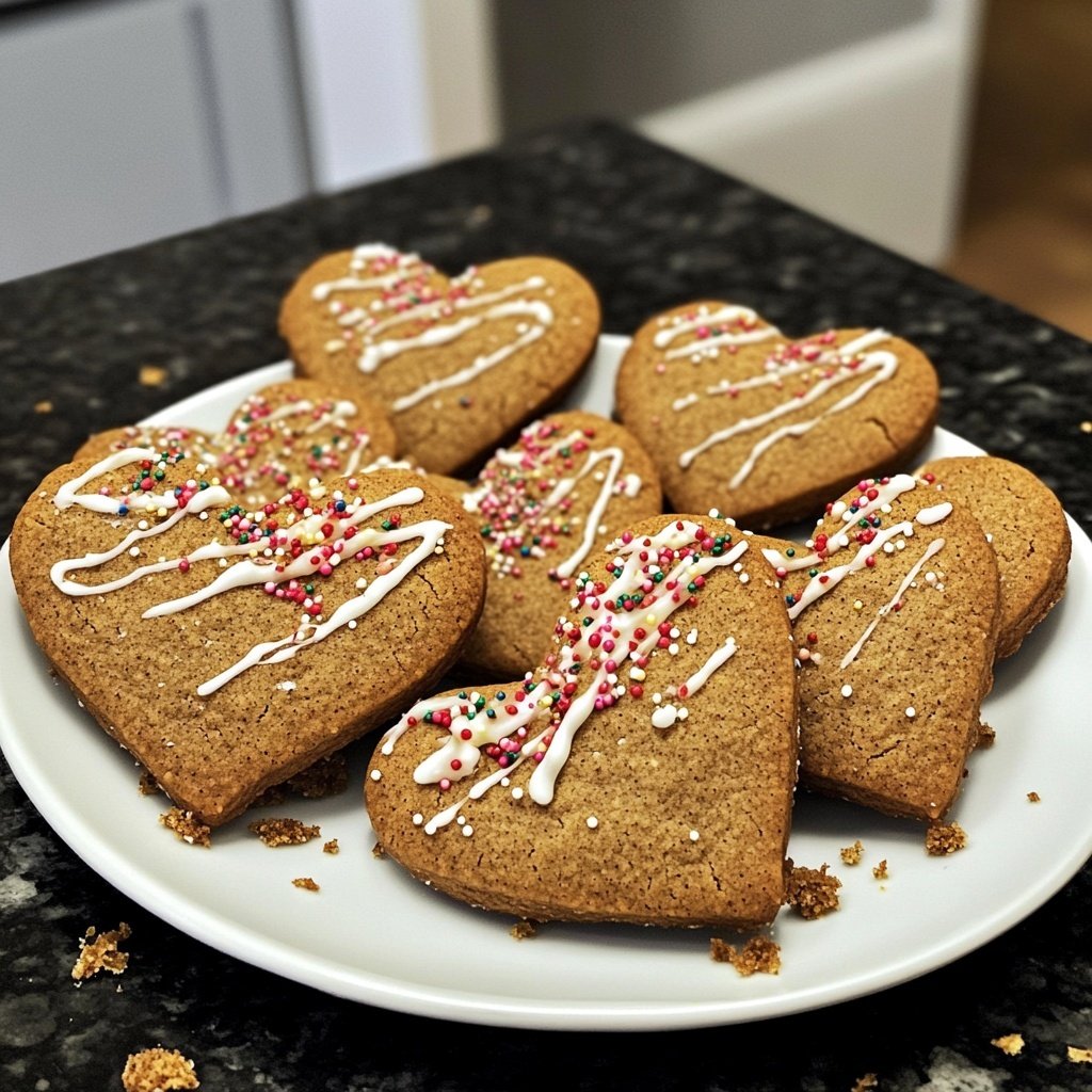 Spiced Gingerbread Heart Cookies