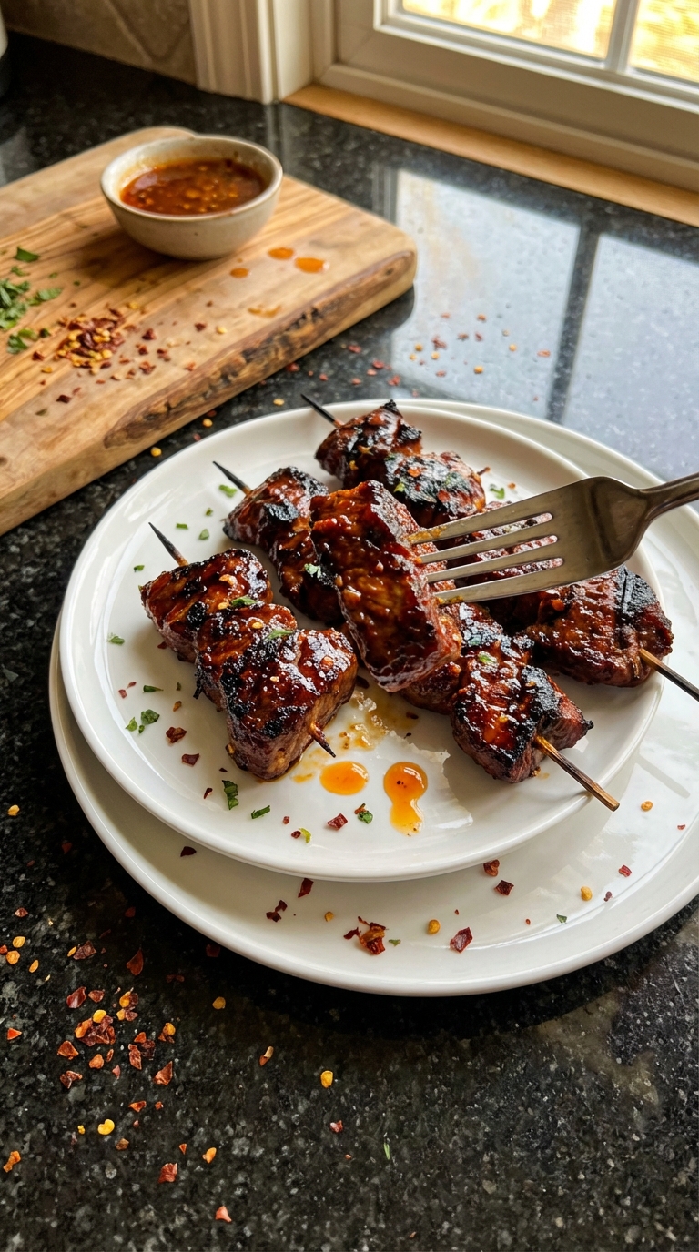Spicy Chili Filet Mignon Skewers