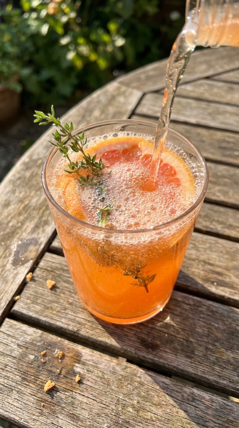 Grapefruit and Thyme Sparkler