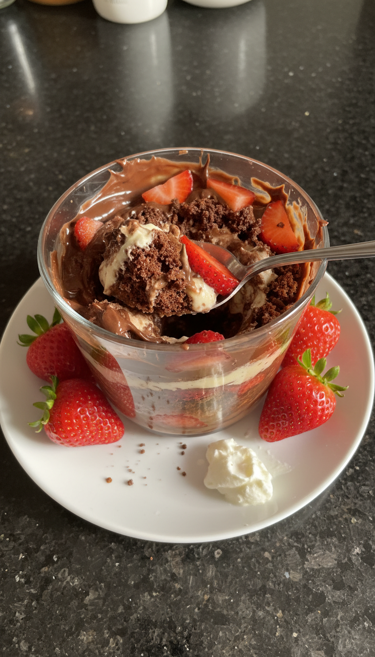 Chocolate Strawberry Trifle Layers