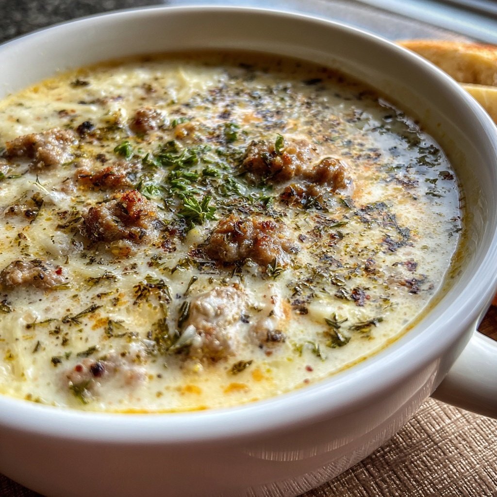 Creamy Parmesan Italian Sausage Soup