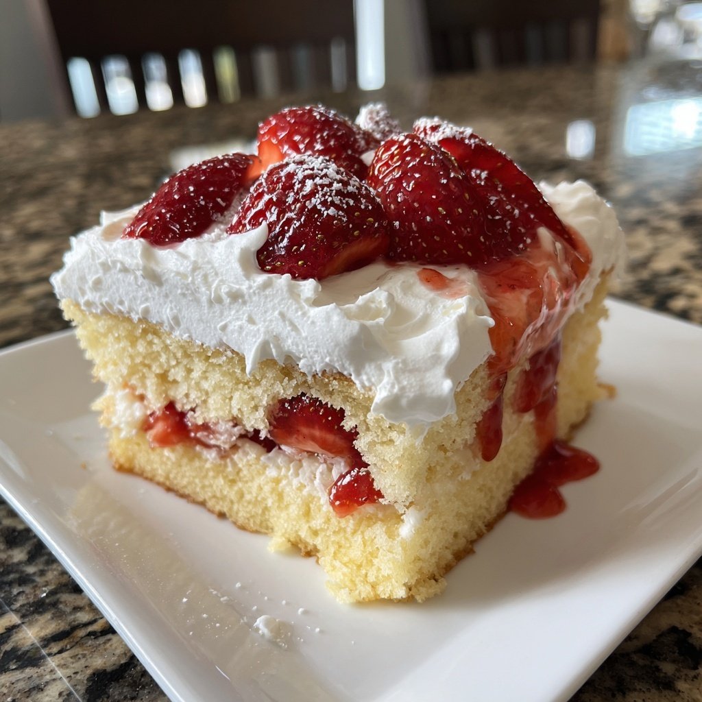 Strawberry Shortcake Sheet Cake