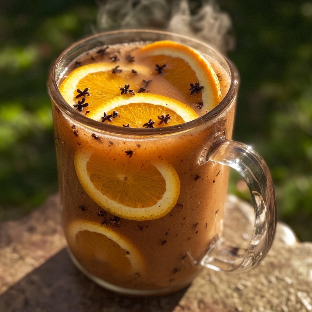 Spiced Mulled Wine Punch with Oranges and Cloves
