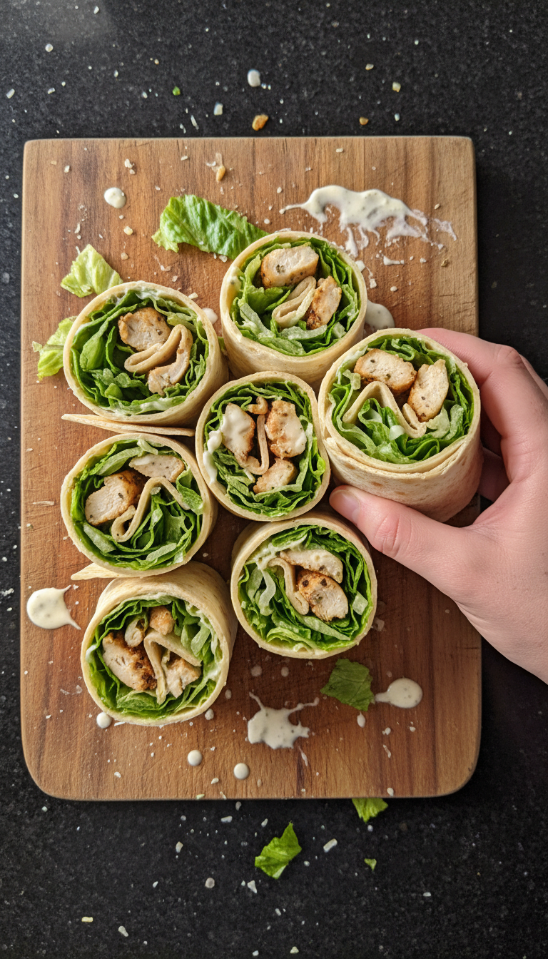 Chicken Caesar Wrap Rolls