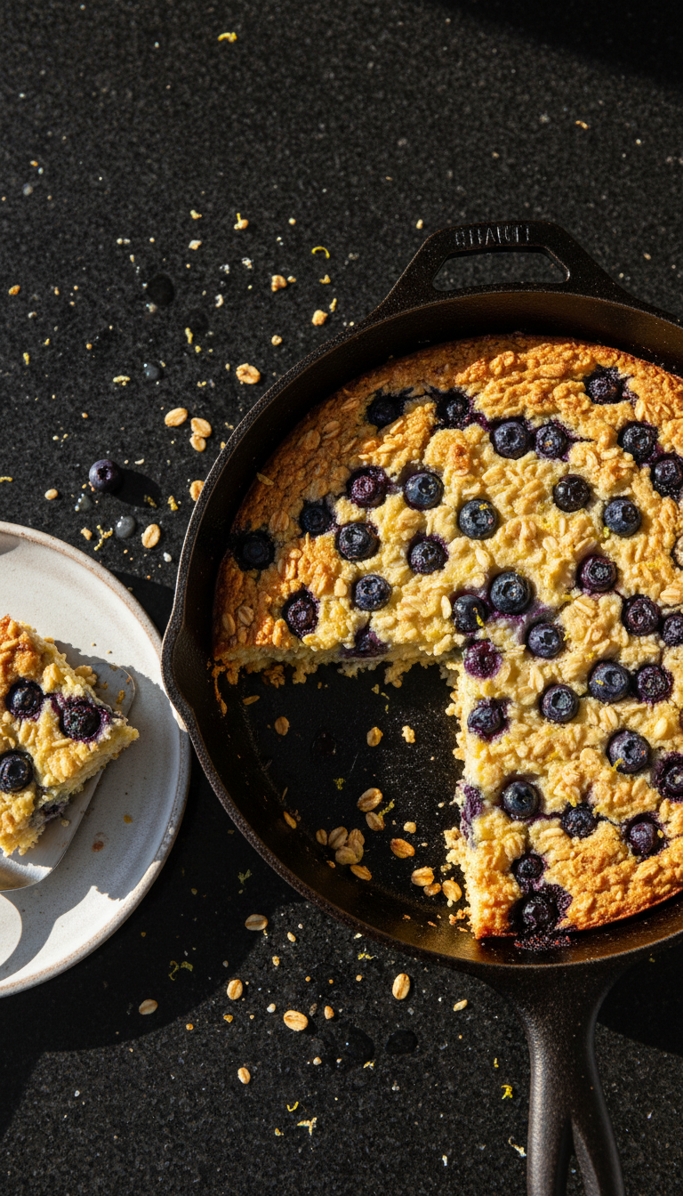 Lemon Blueberry Oatmeal Bake