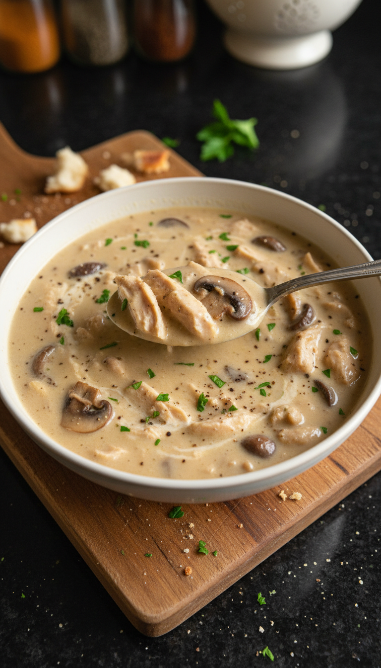 Creamy Chicken Mushroom Soup