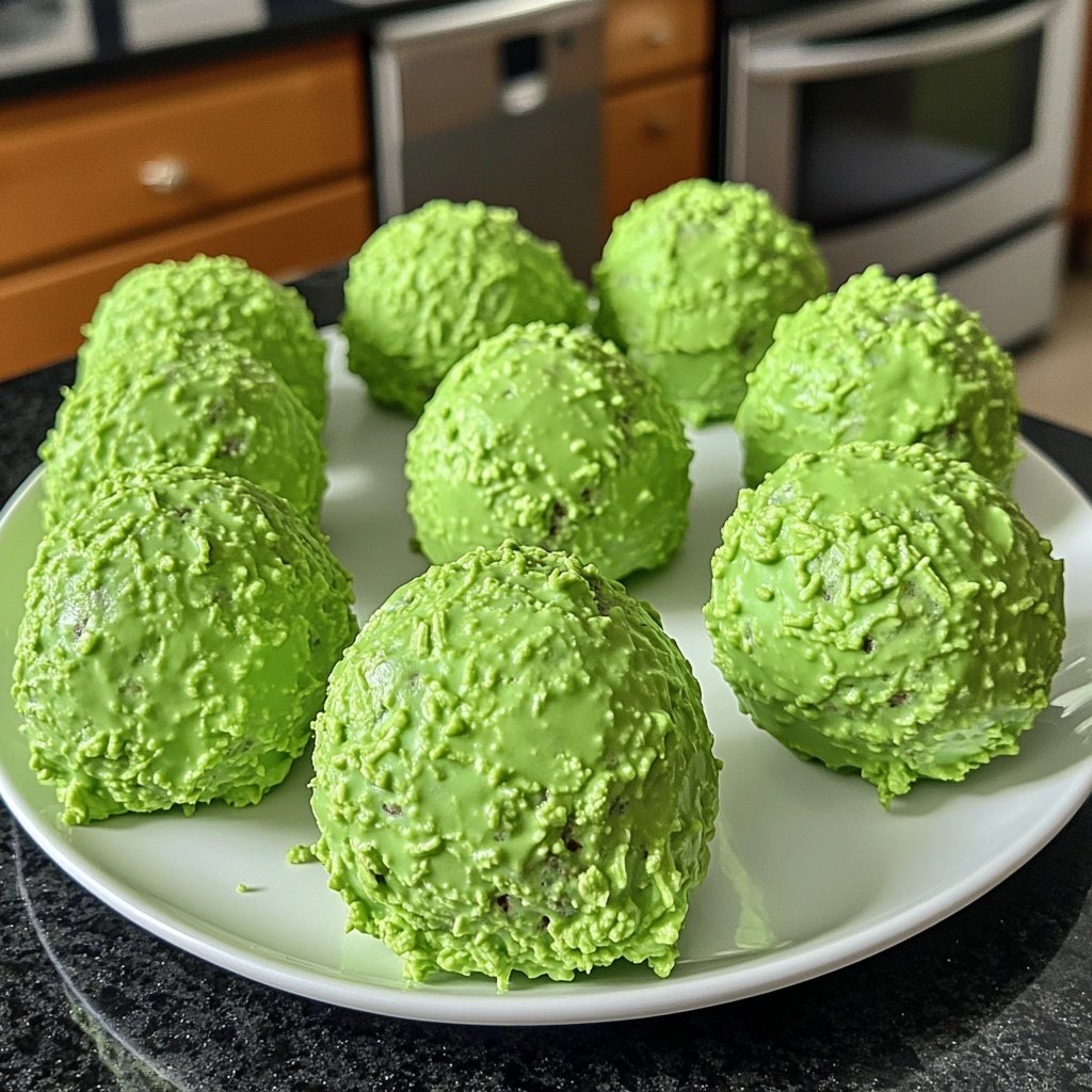 Easy No-Bake Grinch Oreo Balls for the Holidays
