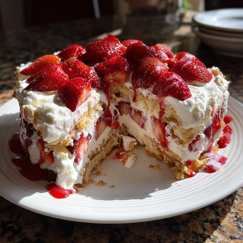 Strawberry Shortcake Icebox Cake