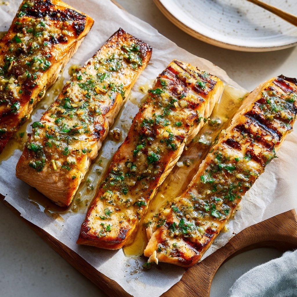 Grilled Lemon Butter Salmon