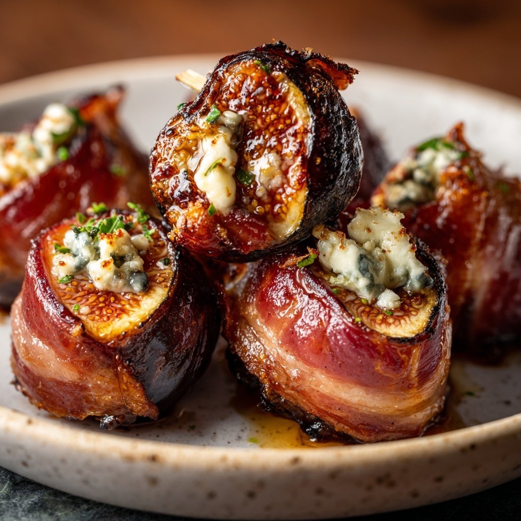 Prosciutto Wrapped Figs with Gorgonzola