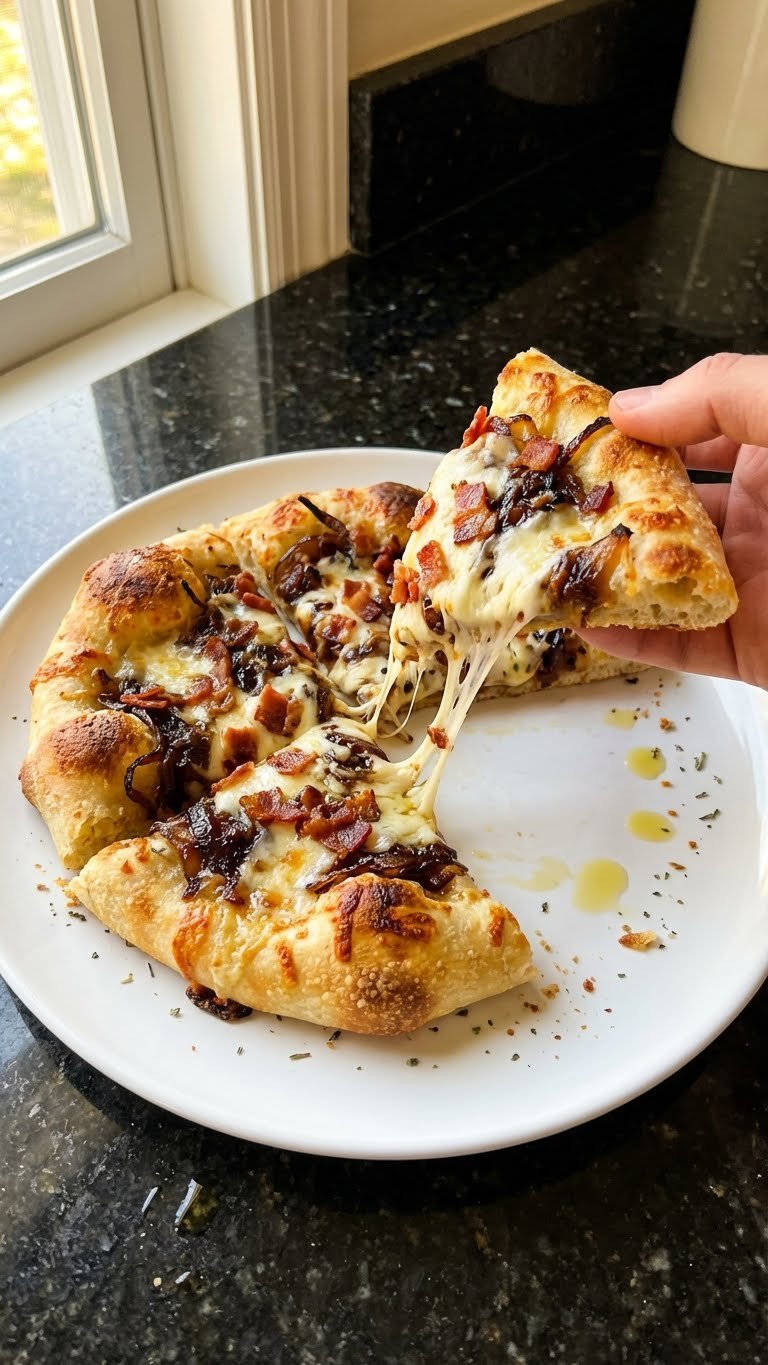 Caramelized Onion and Bacon Flatbreads